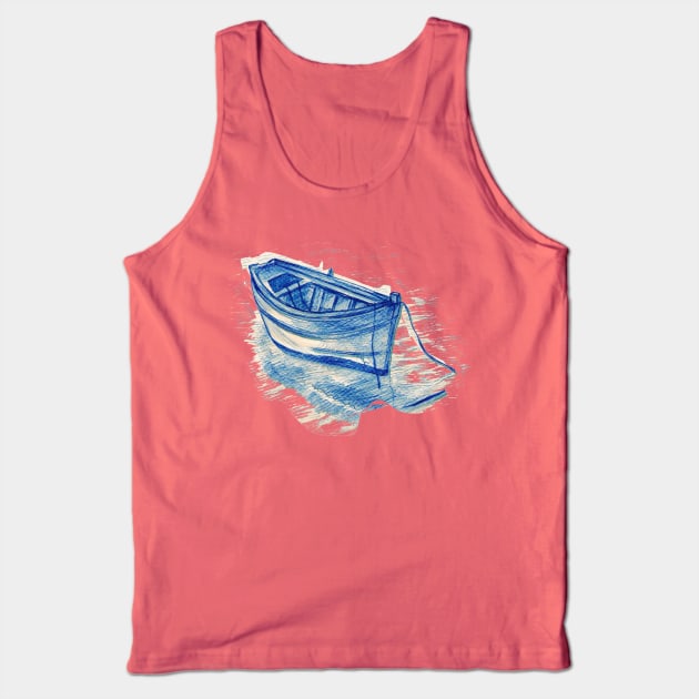 Getaway Boat Tank Top by minniemorrisart